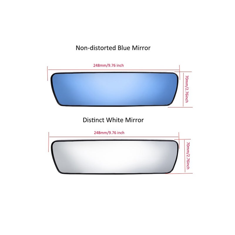 PME Car Rear View Mirror Day/Night Anti Glare Universal Sedan SUV Truck Suction Cup - (Anti Glare Delux Version) Blue Mirror - Image 4